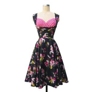 Trashy Diva Honey Ruffle Dress in 5th Avenue Floral Size 6 - Everyday Retro